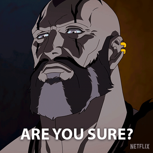 A Man With A Beard Says Are You Sure GIF