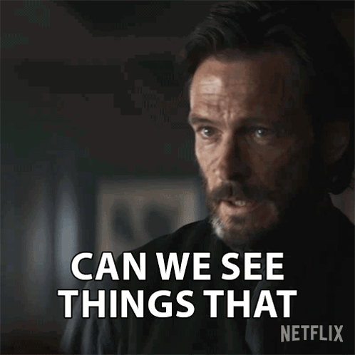 A Man With A Beard Says " Can We See Things That Netflix " GIF