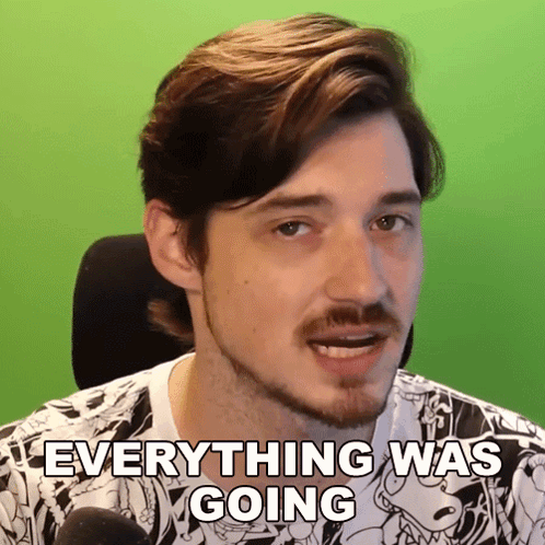 Man With Beard Saying Everything Was Going GIF