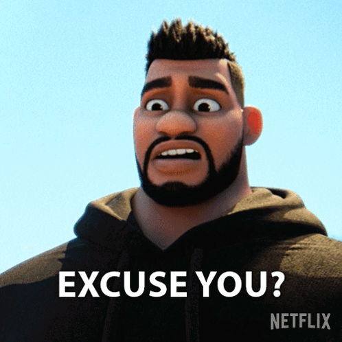 A Man With A Beard Says Excuse You Netflix GIF