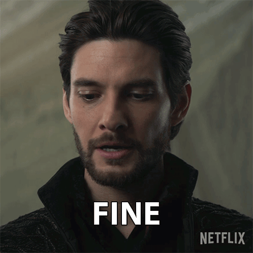 A Man With A Beard Says Fine In A Netflix Advertisement GIF
