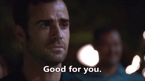 A Man With A Beard Says Good For You In A Speech Bubble GIF