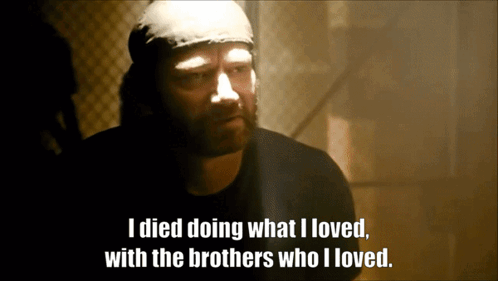 A Man With A Beard Says I Died Doing What I Loved GIF