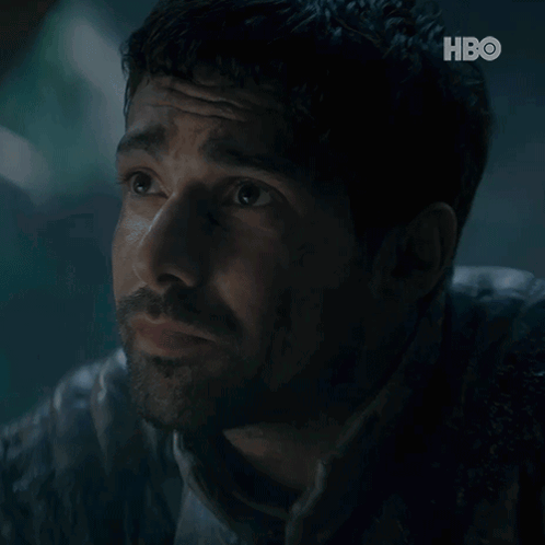 A Man With A Beard Says I 'M Grateful In Front Of A Hbo Logo GIF