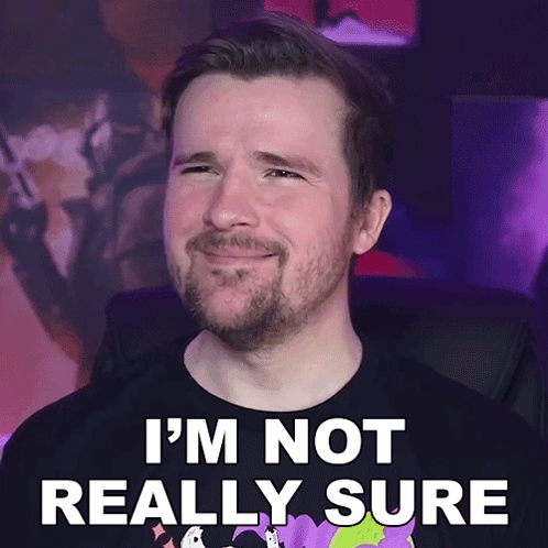 A Man With A Beard Says I 'M Not Really Sure While Sitting In A Chair GIF