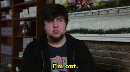 a man with a beard says i 'm out