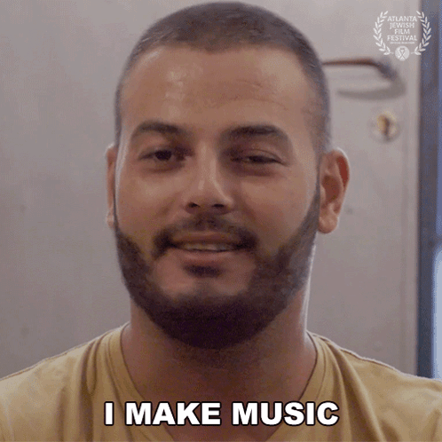 Man With Beard Says I Make Music GIF
