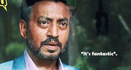 A Man With A Beard Says " It 'S Fantastic " In A Speech Bubble GIF
