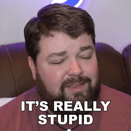 A Man With A Beard Says It 'S Really Stupid With His Eyes Closed GIF