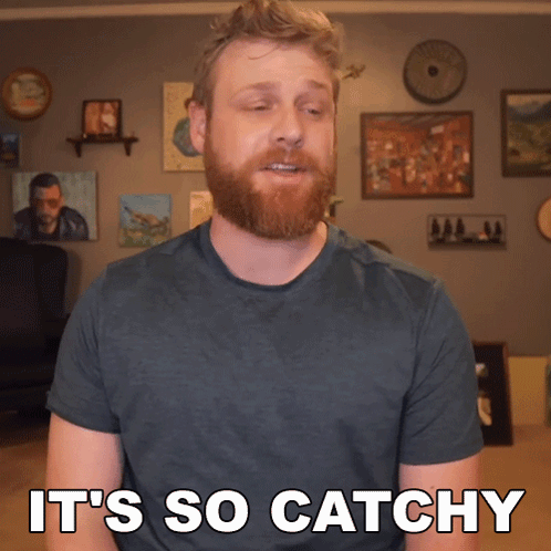 Bearded Man Saying It's So Catchy GIF
