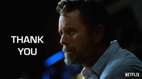 A Man With A Beard Says " Thank You " In A Netflix Ad GIF
