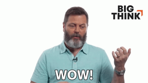Man With Beard Saying Wow In Front Of Big Think GIF