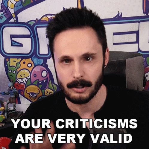 A Man With A Beard Says Your Criticisms Are Valid GIF
