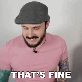 Bearded Man Wearing Pink Shirt Saying That 'S Fine GIF