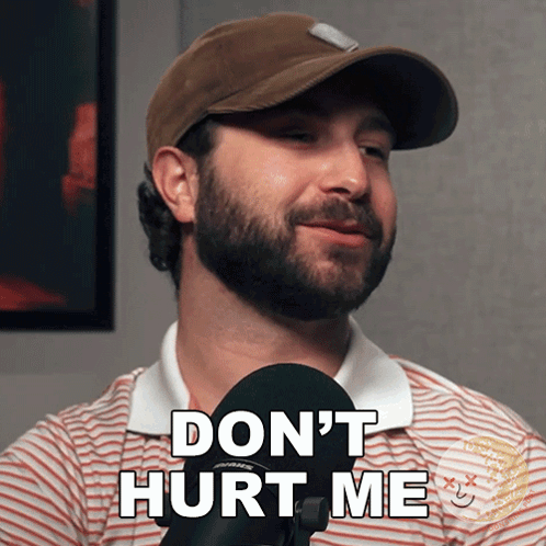 Bearded Man In Hat Saying Don T Hurt Me GIF