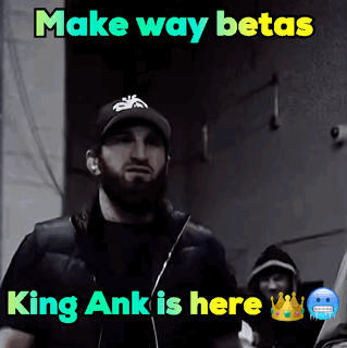 A Man With A Beard Wearing A Hat Says Make Way Betas King Ank Is Here GIF
