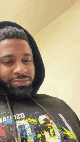 A Man With A Beard Wearing A Hoodie That Says 420 GIF