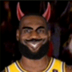 A Man With A Beard Wearing Devil Horns And A Yellow Jersey GIF