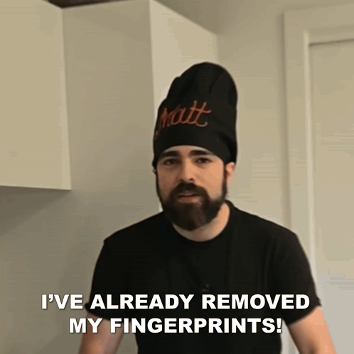 A Man With A Beard Wears A Hat That Says Matt On It GIF