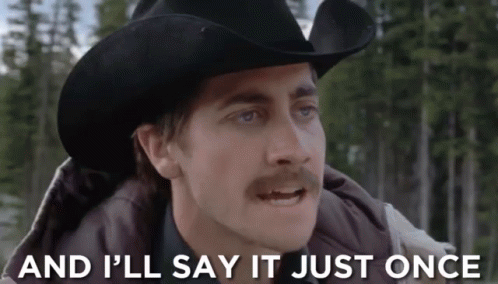 A Man With A Cowboy Hat And A Mustache Says And I 'Ll Say It Just Once GIF