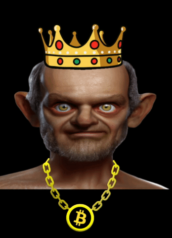 A Man With A Crown On His Head And A Chain With A B On It GIF