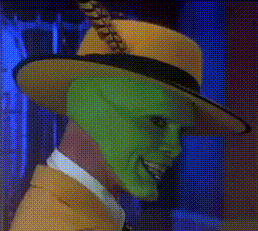 a man with a green mask and a yellow hat