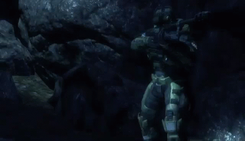A Man With A Helmet And A Badge That Says A On It GIF