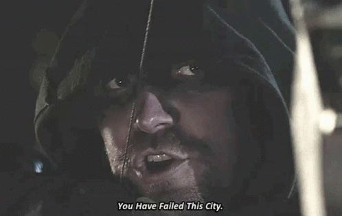 A Man With A Hood On Says You Have Failed This City . GIF