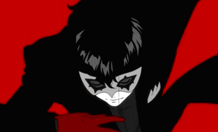A Man With A Mask On His Face Is Covering His Eyes With A Rose GIF