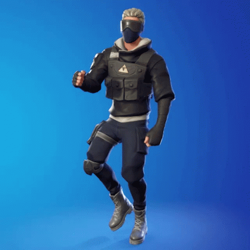 A Man With A Mask On His Face Is Dancing In A Video Game GIF