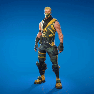 a man with a mask on his face is standing on a blue surface