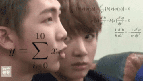 a man with a mathematical formula on his face