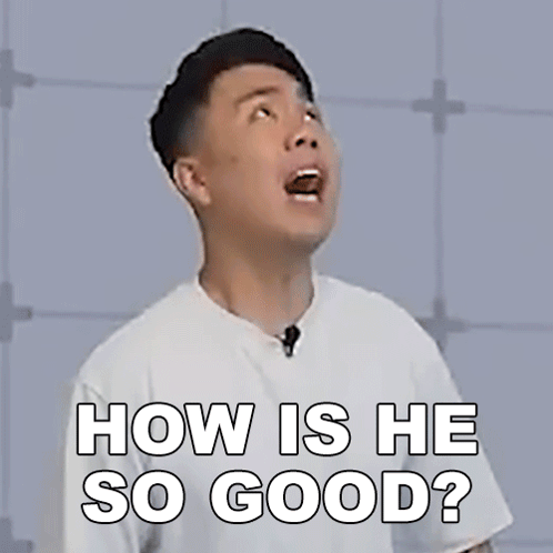 A Man With A Microphone On His Neck Is Asking How Is He So Good ? GIF