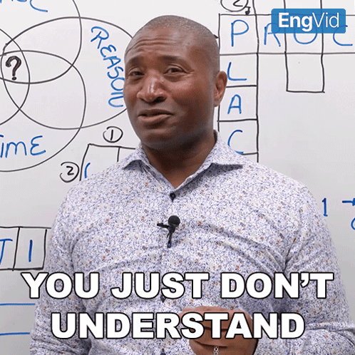 A Man With A Microphone On His Neck Says You Just Don 'T Understand GIF