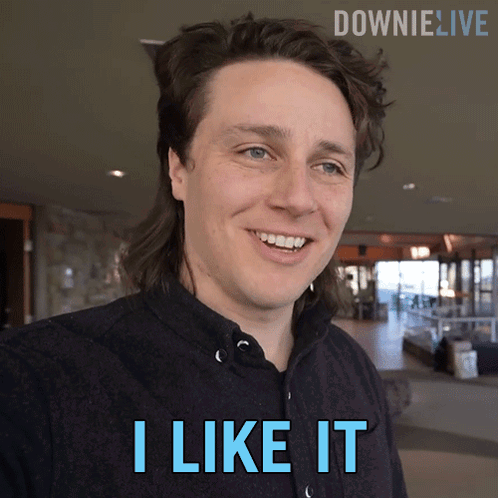 A Man With A Mullet Says I Like It GIF