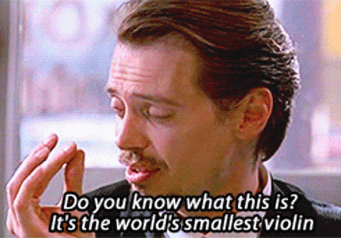 A Man With A Mustache Is Asking Do You Know What This Is .. It 'S The World 'S Smallest Violin GIF