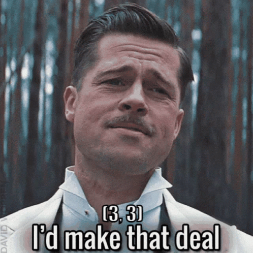 A Man With A Mustache Is Making A Funny Face And Says I 'D Make That Deal GIF
