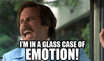 A Man With A Mustache Is Screaming And Saying I 'M In A Glass Case Of Emotion GIF