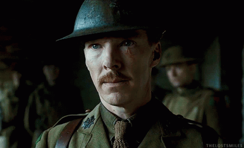 Man With Mustache And Helmet With Lost Smiles Text GIF