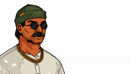 A Man With A Mustache Wearing Sunglasses And A Beanie Says Yo That 'S Dope Brother GIF