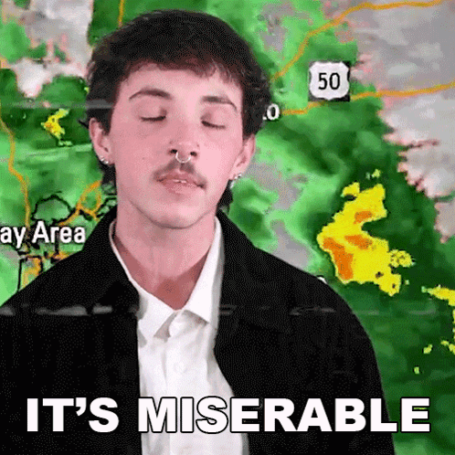 A Man With A Nose Ring Says It 'S Miserable GIF