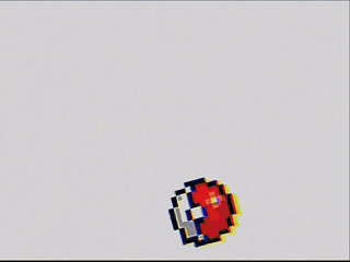 A Man With A Paper Bag On His Head Stands In Front Of A Red Wall GIF