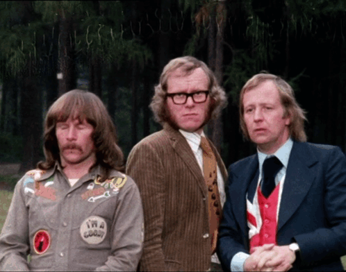 A Man With A Patch That Says I 'M A Goody GIF