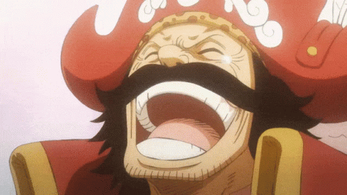 A Man With A Red Hat And A Mustache Is Laughing With His Mouth Open GIF