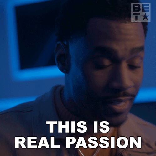 A Man With A Surprised Look On His Face And The Words This Is Real Passion GIF