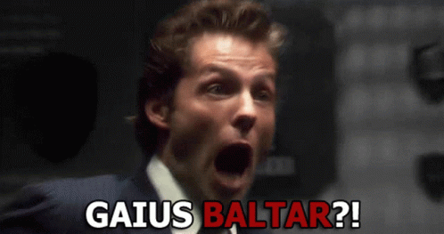 Man Surprised Asking Gaius Baltar GIF