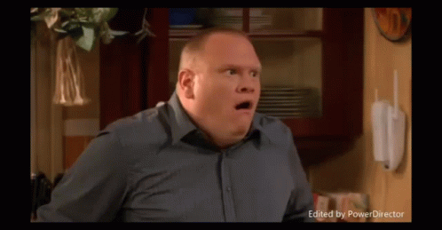 A Man With A Surprised Look On His Face Is Edited By The Power Director GIF