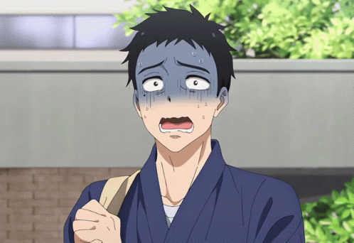 A Man With A Surprised Look On His Face Is Wearing A Kimono GIF