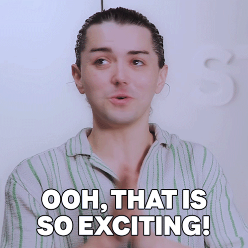 A Man With A Surprised Look On His Face Says Ooh That Is So Exciting GIF