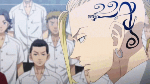 A Man With A Tattoo On His Forehead Has The Number 222 On It GIF